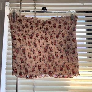 Pink Flower Tube Top